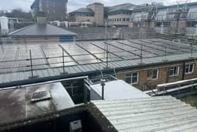 New solar photovoltaic (PV) panels at Royal Lancaster Infirmary.