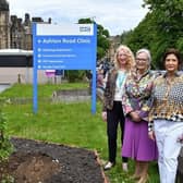 Steve Trainor planting the tree with (from left) University Hospitals of Morecambe Bay NHS Foundation Trust Non-Executive Director, Sarah Rees; Mayor of Lancaster, Coun Joyce Pritchard, and ENT Consultant, Ms Shadaba Ahmed.