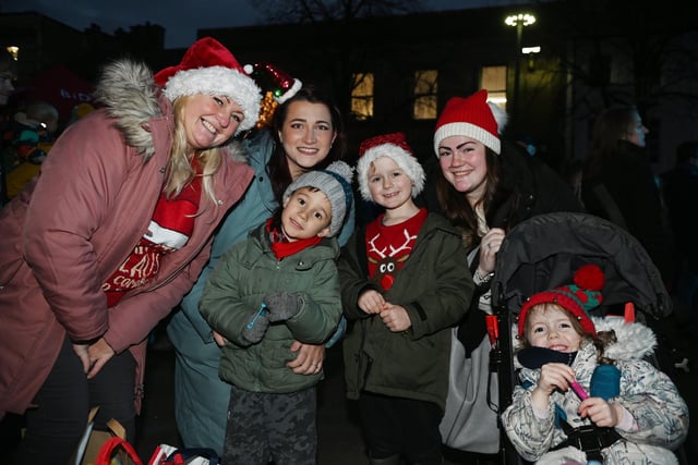 Families enjoying the festive fun at the Lancaster Christmas lights switch-on event.