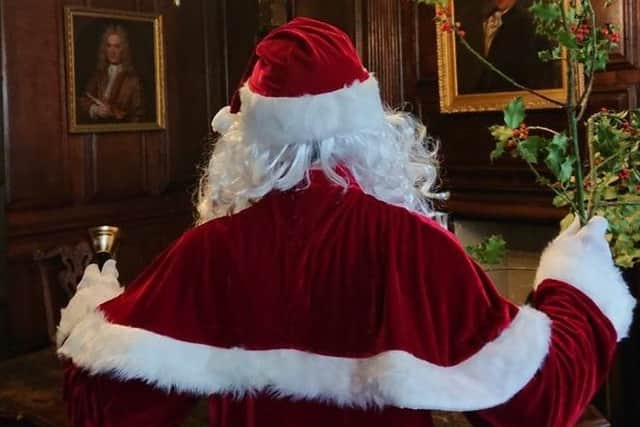 Father Christmas in the Parlour at the Judges' Lodgings in Lancaster.