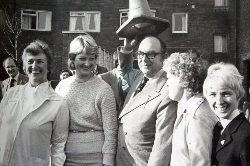 Eric Morecambe playing the fool at the opening of the Cartmel Day Centre in Morecambe. This picture was loaned to us by Jennifer Mortimer, far right.