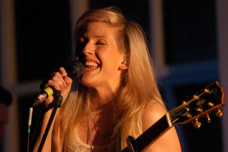Chart topping singer and songwriter Ellie Goulding playing a Get It Loud In Libraries gig at Lancaster Library.