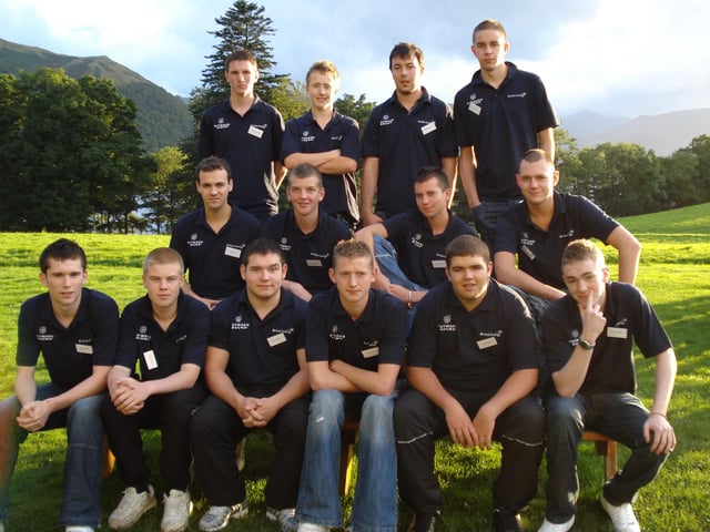 The 2008 apprentices at Heysham Power Station who were due to start training in Portsmouth.