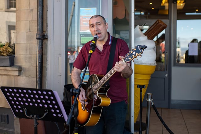 Morecambe Music Festival Acts perform at various venues on the promenade and around the town centre. (Pictured: Singer Terry Ross). Picture by Anthony Farran.
