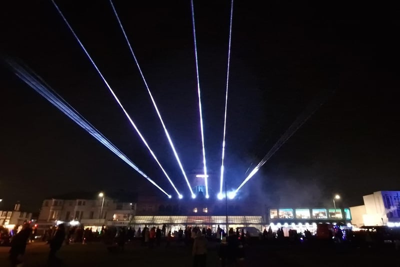 The Winter Gardens' laser light show.