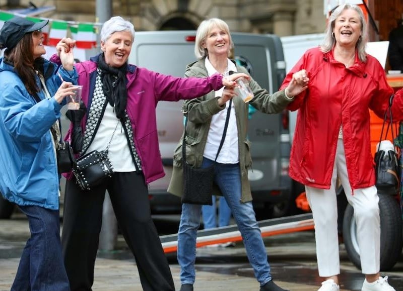 Festival-goers enjoying the entertainment at Festa Italia in Lancaster.