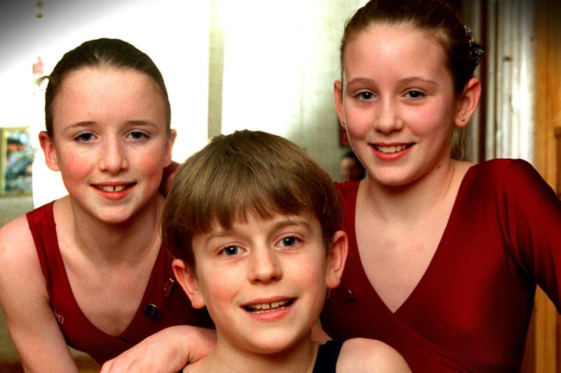 Pupils of Lancaster and Morecambe Academy of Theatre Arts (LAMATA), Laura Jayne Brown, left, Simon Daly and Jennifer Cliff, who were awarded British Ballet Organisation scholarships which allowed the youngsters to attend sessions with some of the country's top dance teachers.