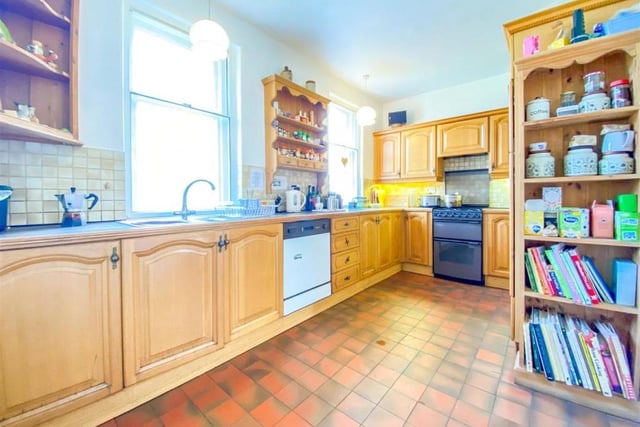 The kitchen at the property on Aldcliffe, Lancaster.