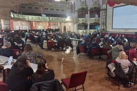 A packed Winter Gardens for the Morecambe Summit.