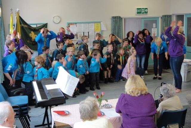 16th Morecambe Scouts held  a Dementia Cream Tea and Sing Along in the Coffee Lounge Church of Ascension. (2016)