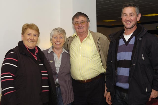 Julie Seddon, Sylvia Wrigley. Leo Wrigley and Stephen Seddon pictured at the talk by Grand National trainer Jenny Pitman