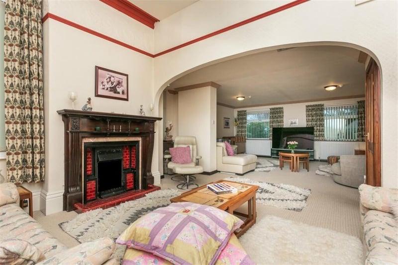 A generous sized living room at the property on South Road in Morecambe.