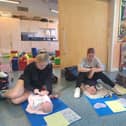 Baby massage is amongst the many activities taking place at some of the new family hubs