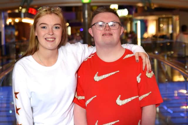 Katie Beattie with her brother Thomas Beattie. Family photo.