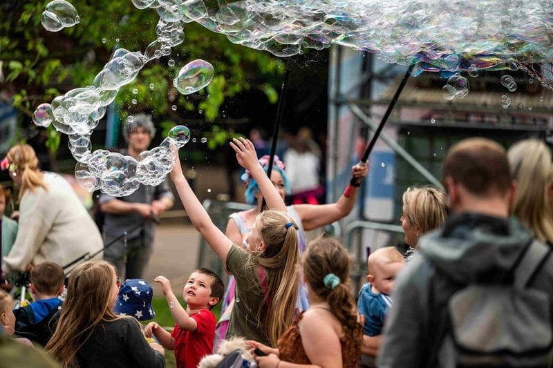 Festivals are more than just the tunes. You need a bit of something else here and there to set the tone and get everyone buzzing. And bubble lady did exactly that. Wandering the grounds for the whole weekend, bubble lady delighted and mesmerised kids and big kids alike by filling the air with huge bubbles.