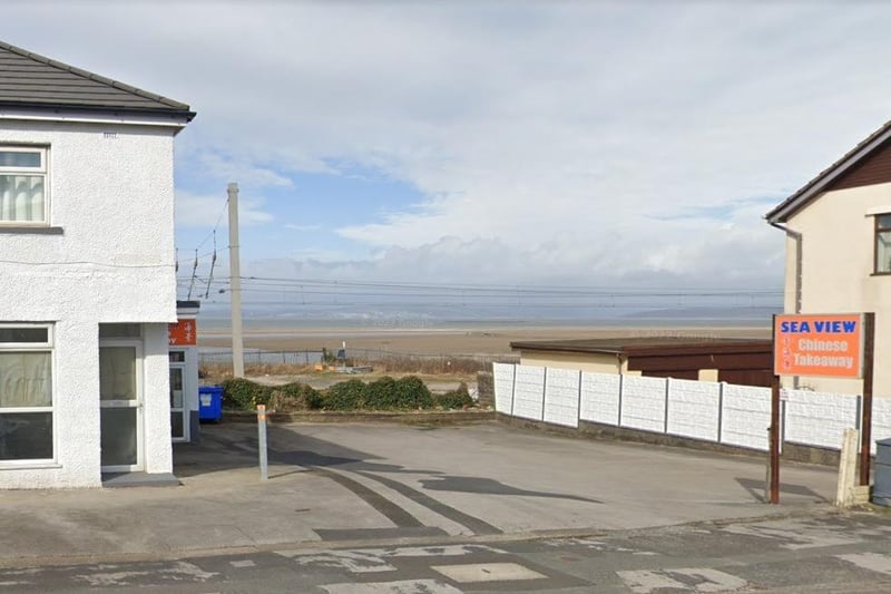Sea View Chinese Takeaway on Marine Drive, Hest Bank, has a current 5 star rating.