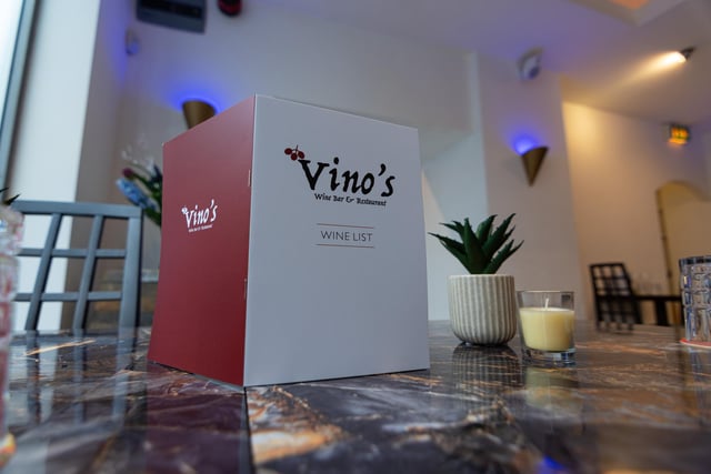 The wine list at Vino's Wine Bar & Restaurant on North Road in Lancaster City Centre. Photo: Kelvin Stuttard