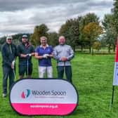 One of the teams which took part in the Wooden Spoon Cumbria region golf day at Kirkby Lonsdale Golf Club. From left, Nick Meadows, Rob Butterworth, John Cunningham and Mark Butterworth. Picture by Robin Ree