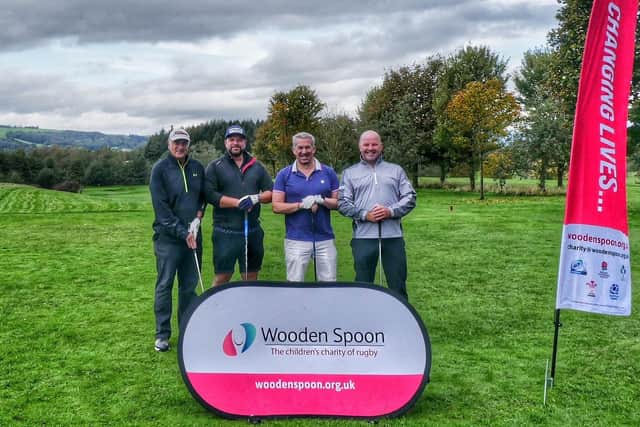One of the teams which took part in the Wooden Spoon Cumbria region golf day at Kirkby Lonsdale Golf Club. From left, Nick Meadows, Rob Butterworth, John Cunningham and Mark Butterworth. Picture by Robin Ree