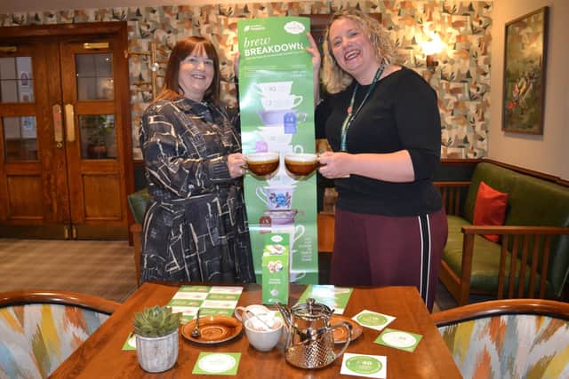 Lancaster House Hotel general manager Emma Underwood (left) with Emma Farmer from St John’s Hospice.