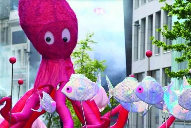 A giant drumming octopus will be in the Baylight 2024 parade in February.
