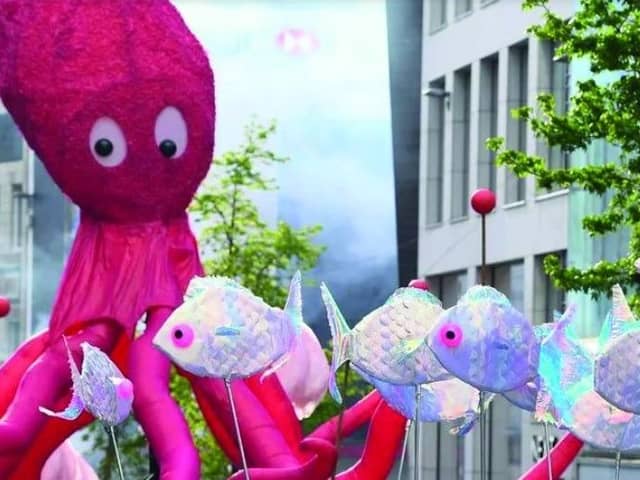 A giant drumming octopus will be in the Baylight 2024 parade in February.