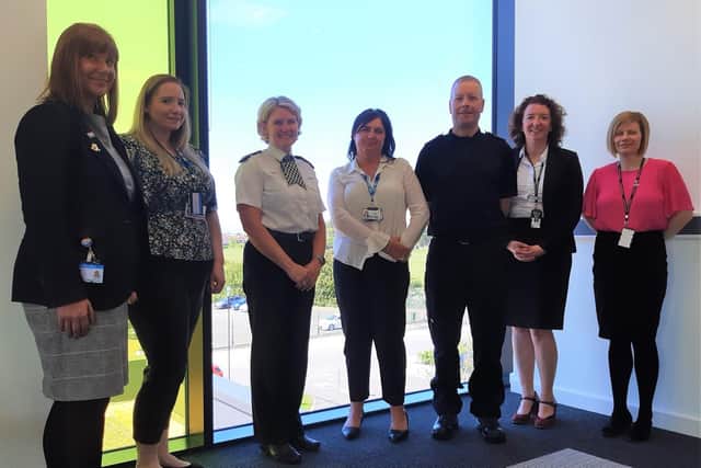 Deputy Chief Constable of Lancashire Police, Sacha Hatchett with police officers and NHS partners who have all played a vital part in Operation Provide to date.