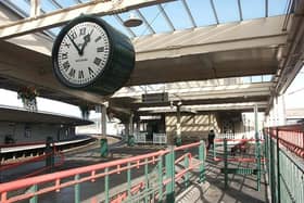 The famous Brief Encounter Clock at Carnforth Station.