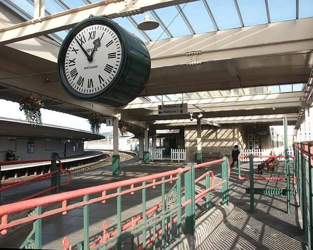 The famous Brief Encounter Clock at Carnforth Station.