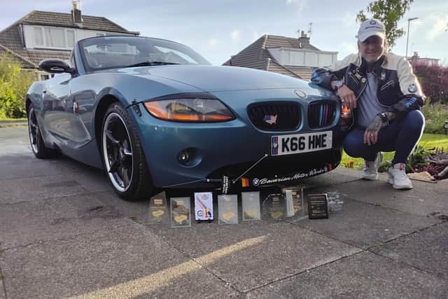 Heath Ellis with his beloved car.