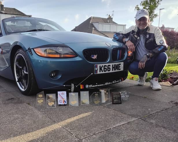 Heath Ellis with his beloved car.