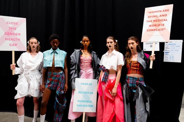 The gender health gap was the inspiration for Chloe Eliza's showcase at Graduate Fashion Week.