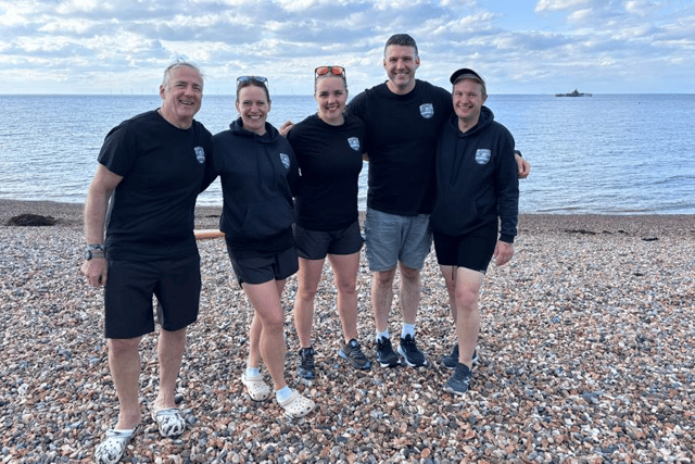 Dave, Sarah, Kathrine, Finbarr and Olly at a Dover training weekend.