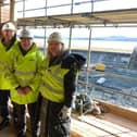 Allan Harty, Assistant Director of Corporate Assets, Fleet and Capital Programme; Council Leader Coun Jonathan Brook; Coun Peter Thornton, Cabinet Member for Highways and Assets; and Steph Cordon, Director of Thriving Communities, in the central pavilion.
