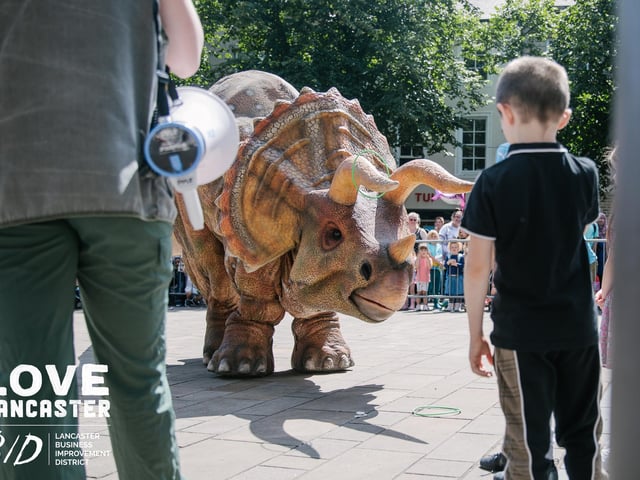 A Triceratops at Dino Fest in Lancaster. Picture by Ginny Koppenhol.