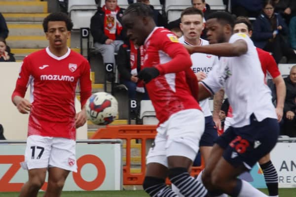 Arthur Gnahoua spent two years with Morecambe before joining Grimsby Town Picture: Ian Lyon
