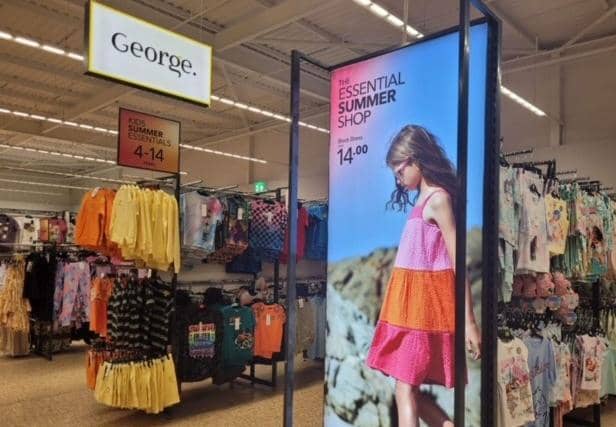 The George clothes department at Asda Lancaster which has expanded into the space previously occupied by the B&Q concession. Picture by Debbie Butler.