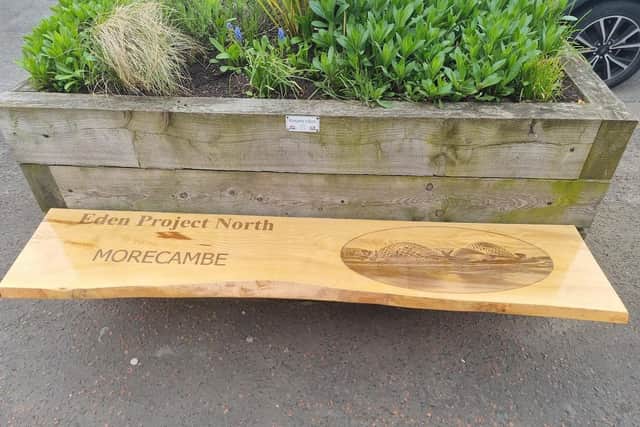 One of the new benches in Morecambe.