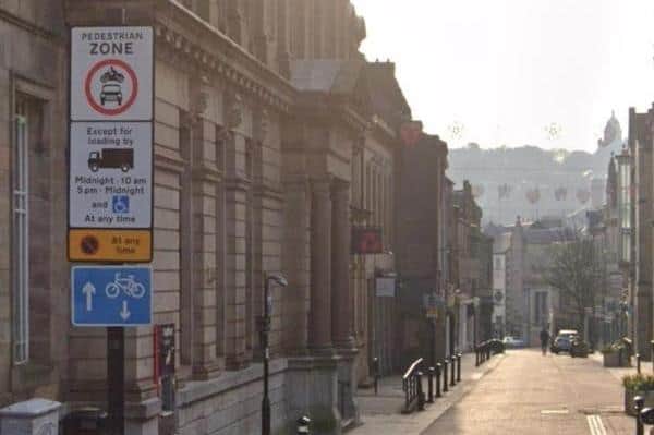 Some of the signs warning people not to park in parts of Lancaster city centre.