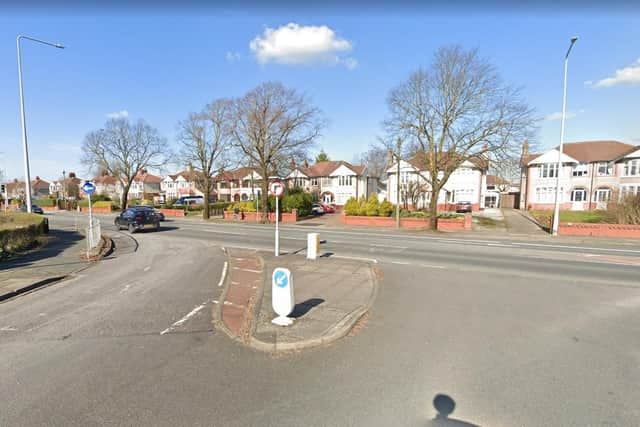 The junction leading from Aldi supermarket to Morecambe Road dictates that motorists can only turn left. Photo: Google Street View