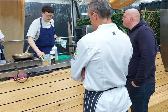 Famous judges watched Ewan Lawrenson as he competed in the finals of the Great British Pub Awards for Young Chef of the Year 2022.