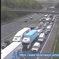 M6 closed northbound after lorry crashes into van - latest updates