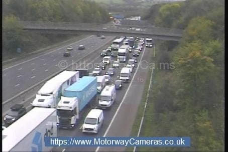 M6 closed northbound after lorry crashes into van - latest updates