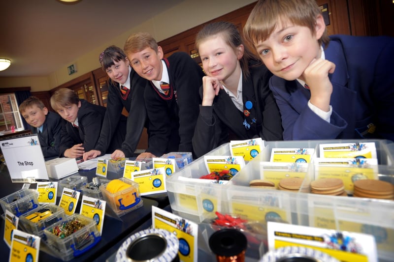 Some of the pupils from Moreambe Community High School, Ripley St Thomas CE Academy, Heysham High School, Central Lancaster High School and Our Lady's Catholic College who took part in the Institute of Engineering and Technology Faraday Challenge Day hosted at Morecambe Community High School.