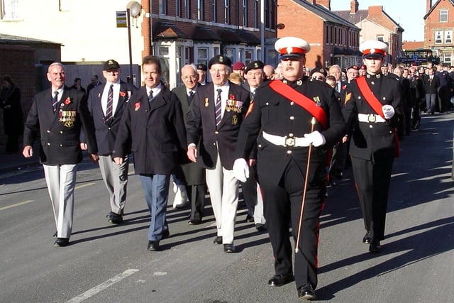 Fleetwood Remembrance Day procession in 2005