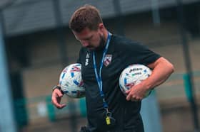 Morecambe manager Adam Lakeland 
