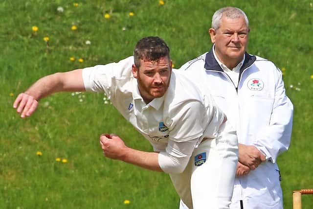 Liam Moffat picked up a wicket in Lancaster's defeat Picture: Tony North