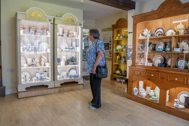 A visitor looks at the collection of Hornsea Pottery on display at Hornsea Museum which is hosting a Workers' Reunion in April. Photo: Tony Johnson.