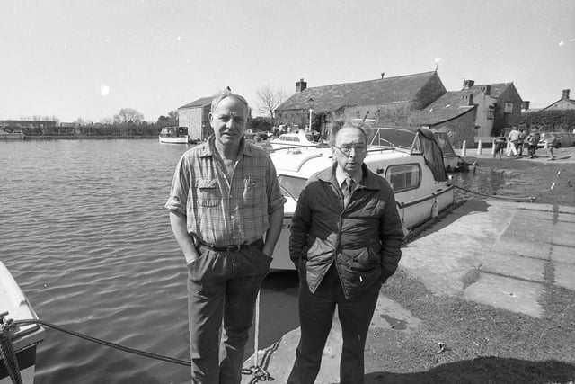 Ronnie Clarke and Jack Cross at the Garstang canal basin
