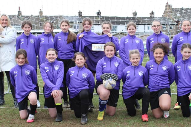 Lune Valley Lightning U12s with their Renes Fashion-sponsored tops Picture: Josh Brandwood